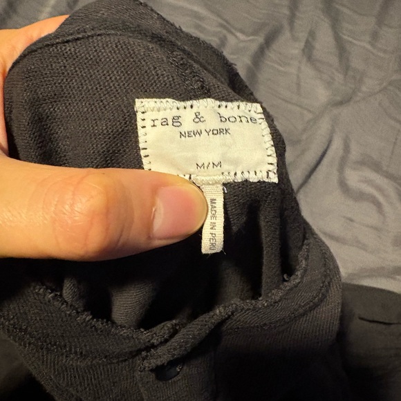 Rag and bone black henley Size Medium - Picture 2 of 4